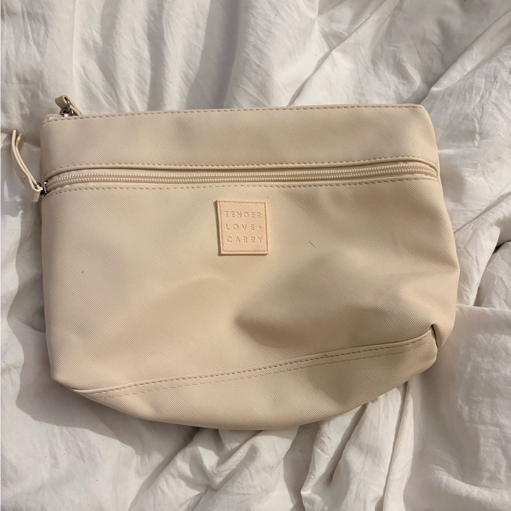 Tender Love and Carry Cream Makeup Bag